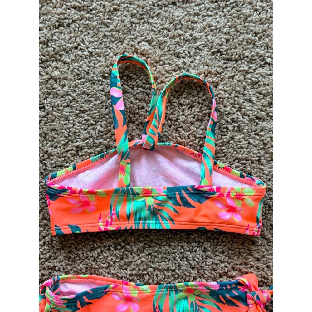 Art Class Vibrant Tropical Hawaiian Floral Bikini 2pc Bathing Swim Suit XS NWT